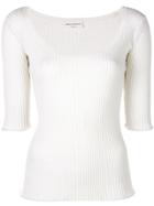 Sonia Rykiel Scoop Neck Pullover - White