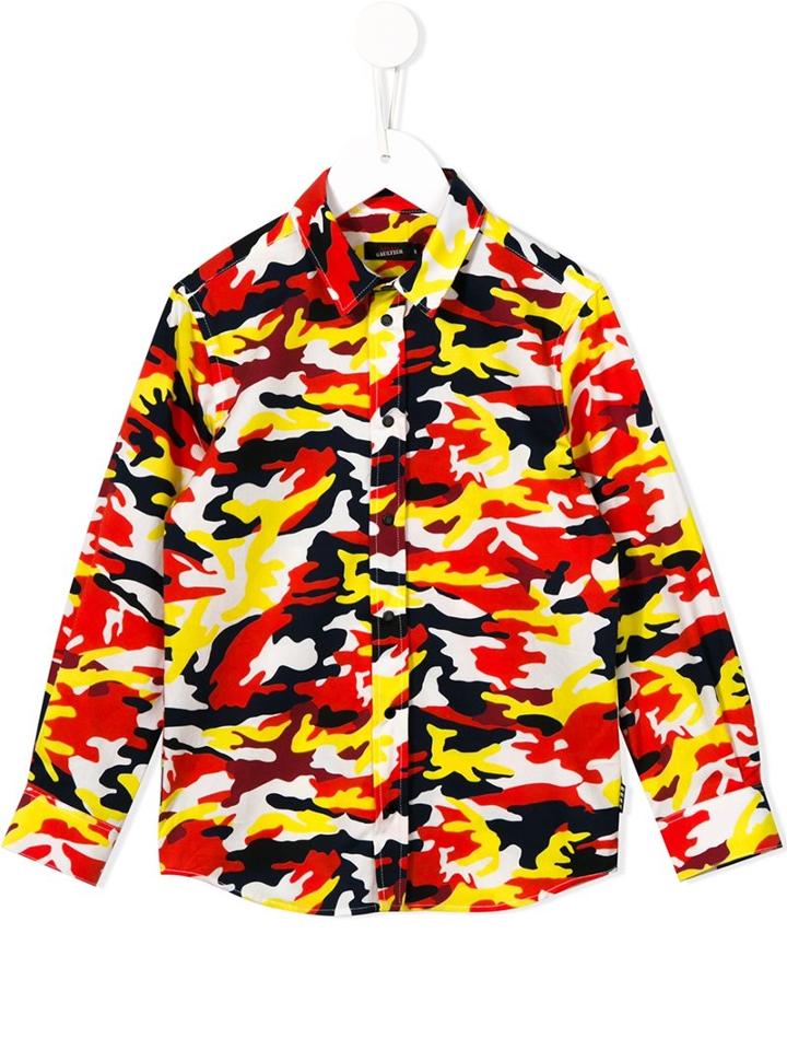 Junior Gaultier Camouflage Print Shirt, Boy's, Size: 10 Yrs, Yellow