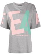 Emporio Armani Oversized Graphic-print T-shirt - Grey