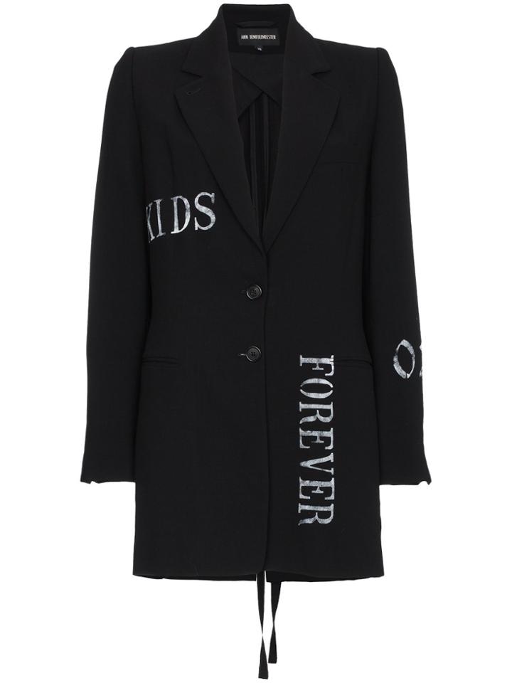 Ann Demeulemeester Lighlaine Print Jacket - Black