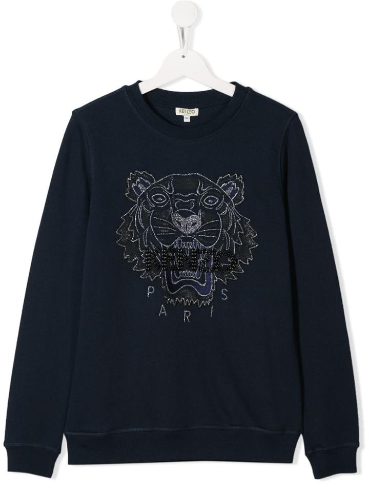 Kenzo Kids Tiger Logo Sweater - Blue