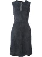 Fabiana Filippi Sleeveless Front Detail Dress, Women's, Size: 42, Black, Suede/viscose/cashmere/polybutylene Terephthalate (pbt)