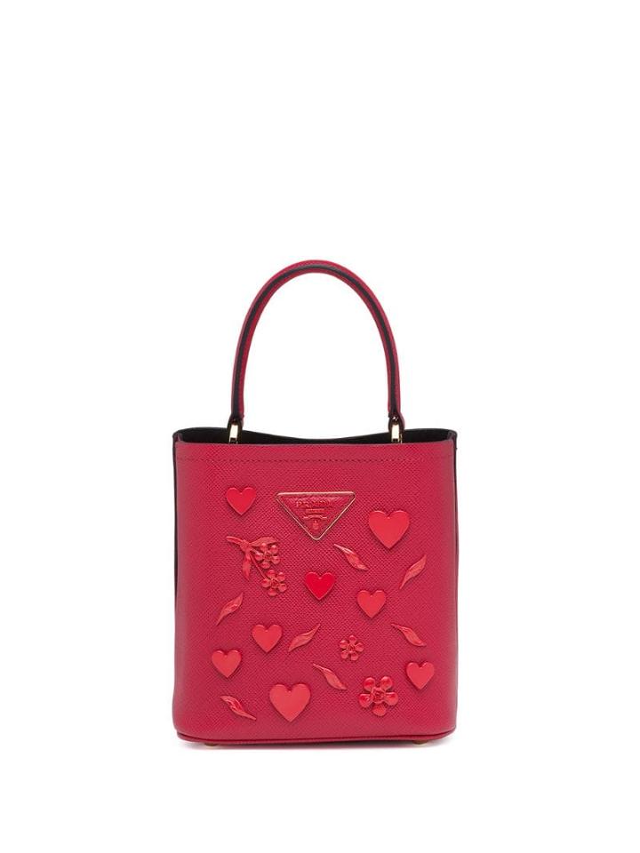 Prada Small Panier Tote Bag - Red