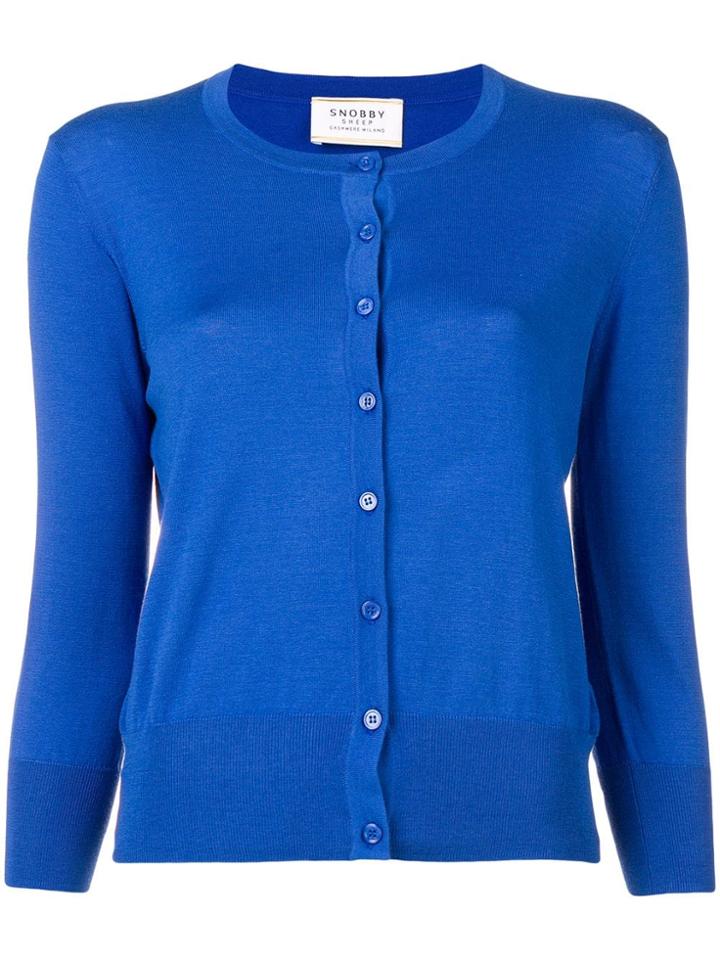 Snobby Sheep Buttoned Up Cardigan - Blue