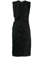 Prada Vintage 2000's Embroidered Jacquard Dress - Black