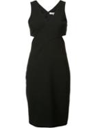 Elizabeth And James Cut-out Detailing Fitted Dress, Women's, Size: 6, Black, Polyester/viscose/spandex/elastane