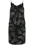Saint Laurent Metallic Embroidered Dress - Black