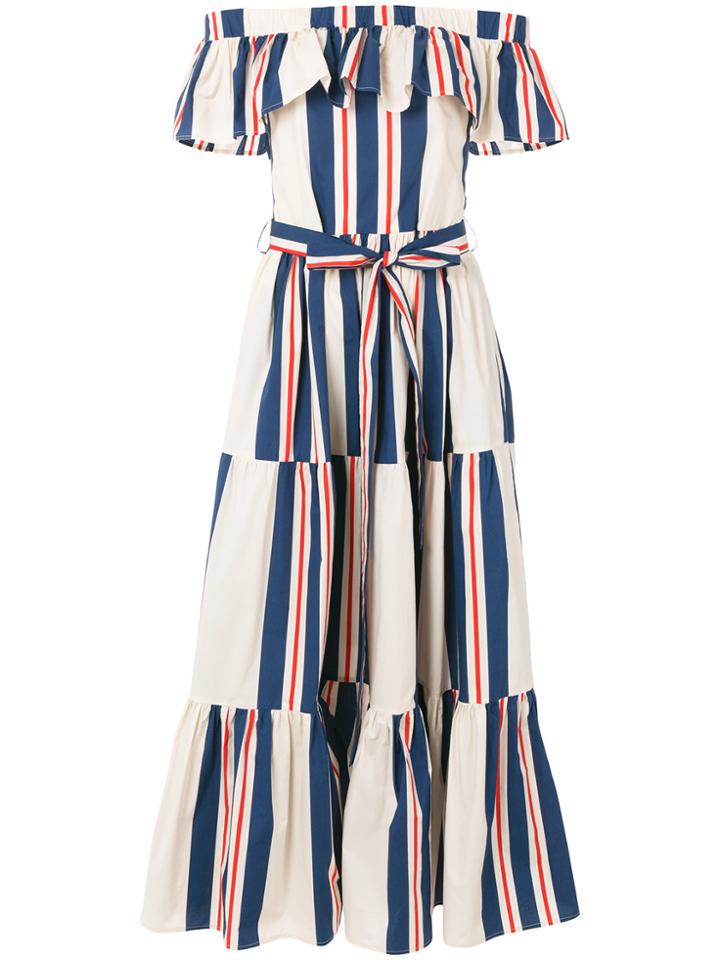 La Doublej Off-shoulder Tiered Dress - White