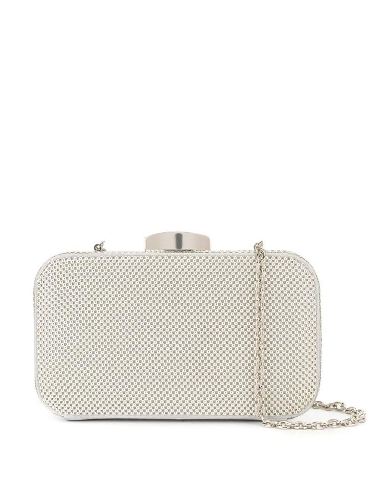 Whiting And Davis Hollywood Clutch Bag - Silver