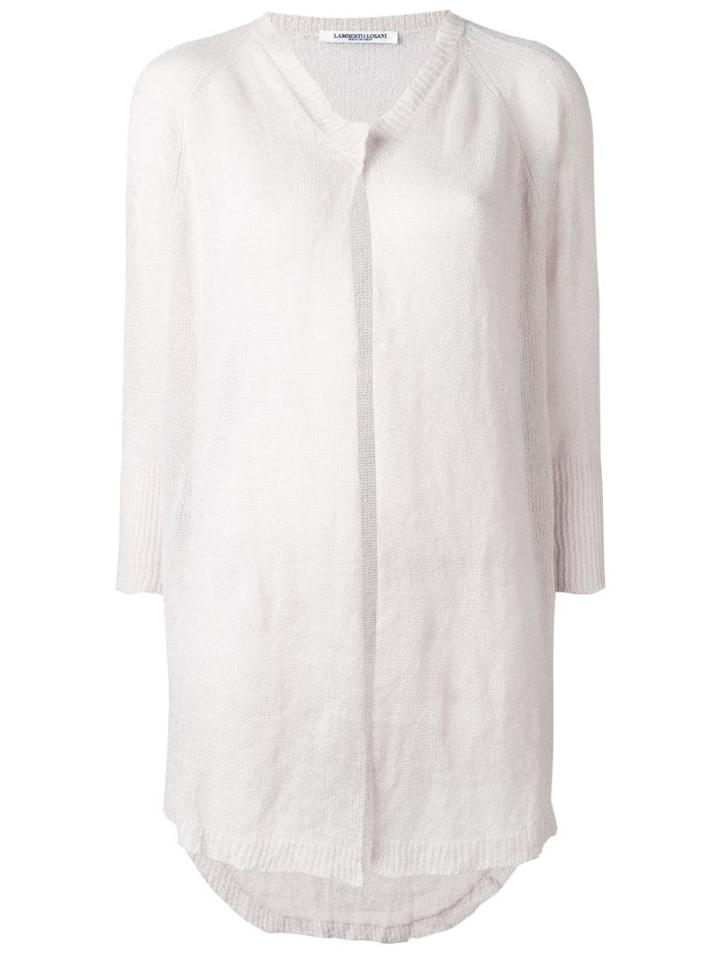 Lamberto Losani Asymmetric Open Cardigan - Pink