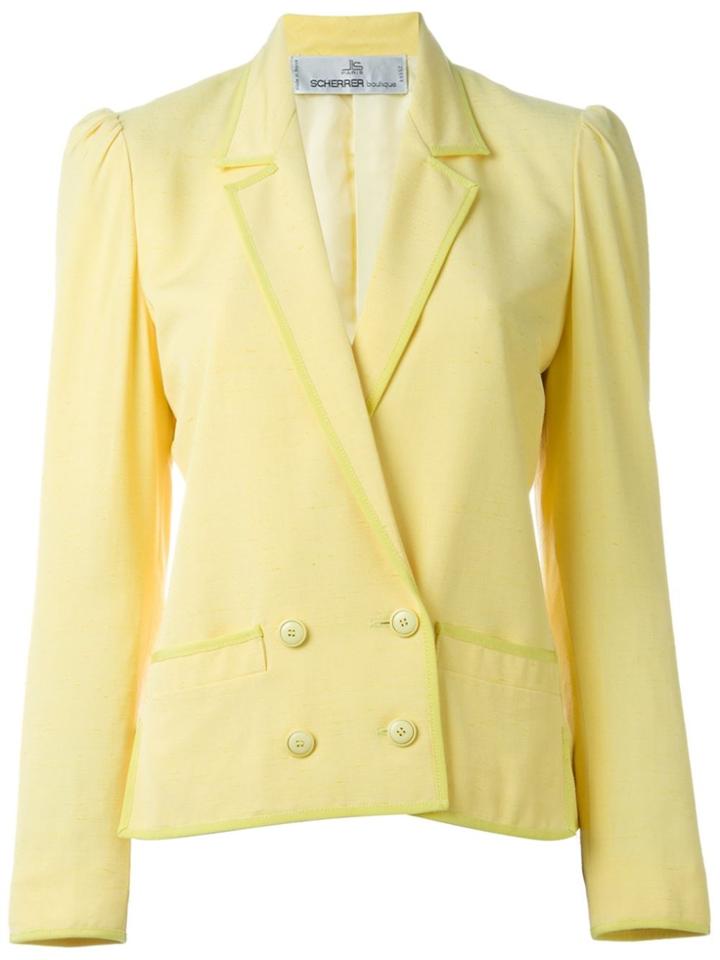 Jean Louis Scherrer Vintage Double Breasted Blazer - Yellow & Orange