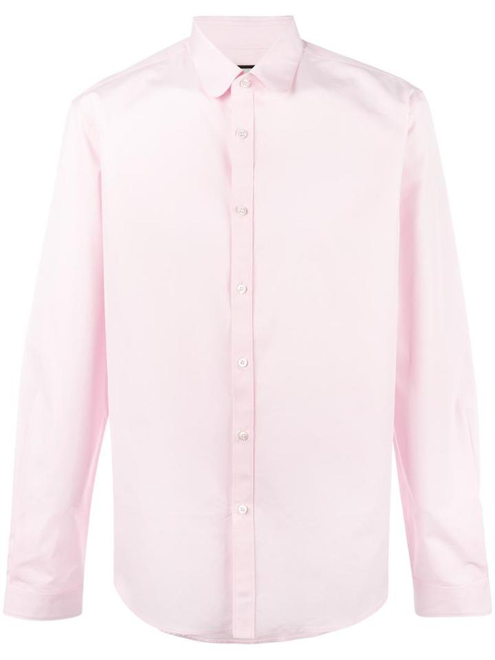 Gucci Rounded Collar Shirt, Size: 17 1/2, Pink/purple, Cotton