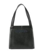 Chanel Vintage Logo Embroidered Tote Bag - Black