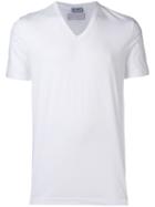 Dolce & Gabbana V-neck Logo Patch T-shirt - White