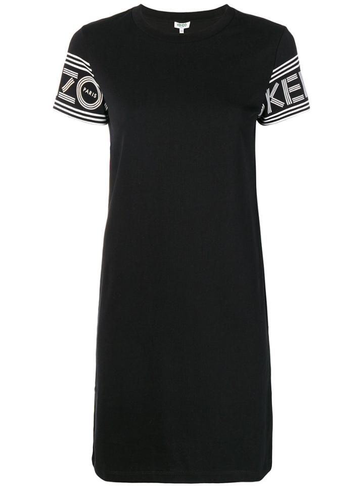 Kenzo Logo Sleeve T-shirt Dress - Black