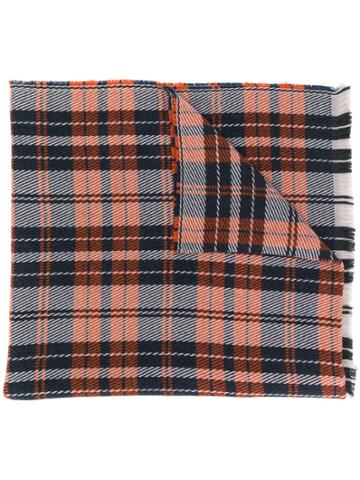 Cenere Gb Check Pattern Scarf - Orange