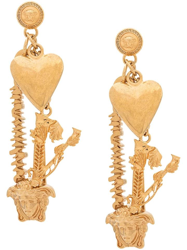 Versace Barocco Safety Pin Earring - Gold