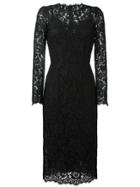 Dolce & Gabbana Lace Fitted Dress - Black