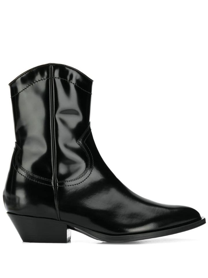 Philosophy Di Lorenzo Serafini Patent Cowboy Boots - Black