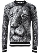 Msgm Lion Sweatshirt, Size: Large, Black, Cotton
