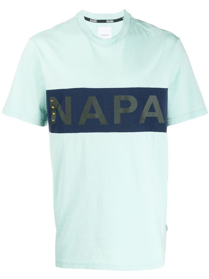 Napa Silver Logo T-shirt - Blue