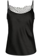 Christopher Esber Lace-trimmed Satin Camisole - Black