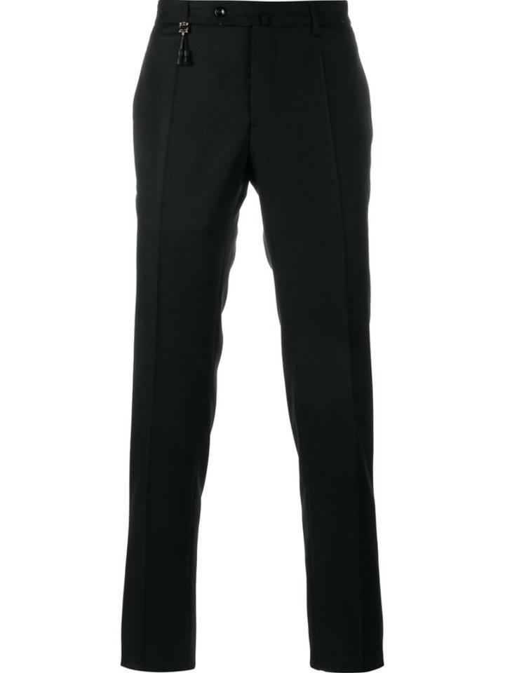 Incotex Straight Leg Trousers, Men's, Size: 54, Black, Wool