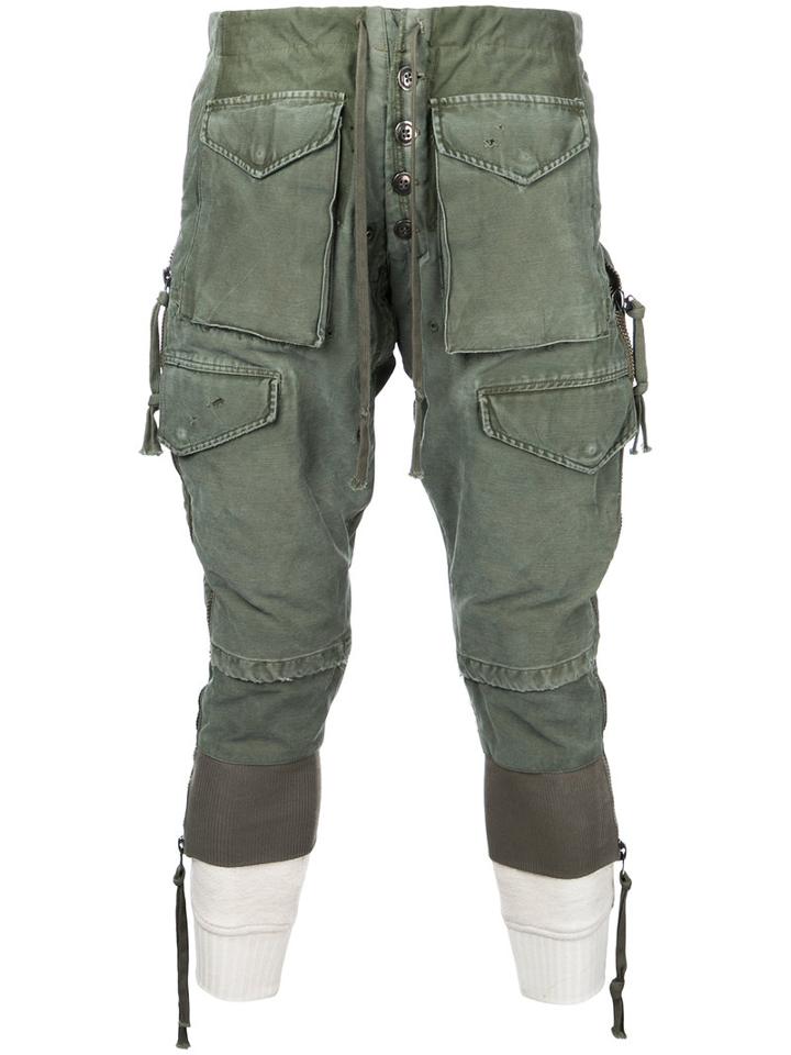 Greg Lauren - Cargo Pocket Trousers - Men - Cotton - 2, Green, Cotton