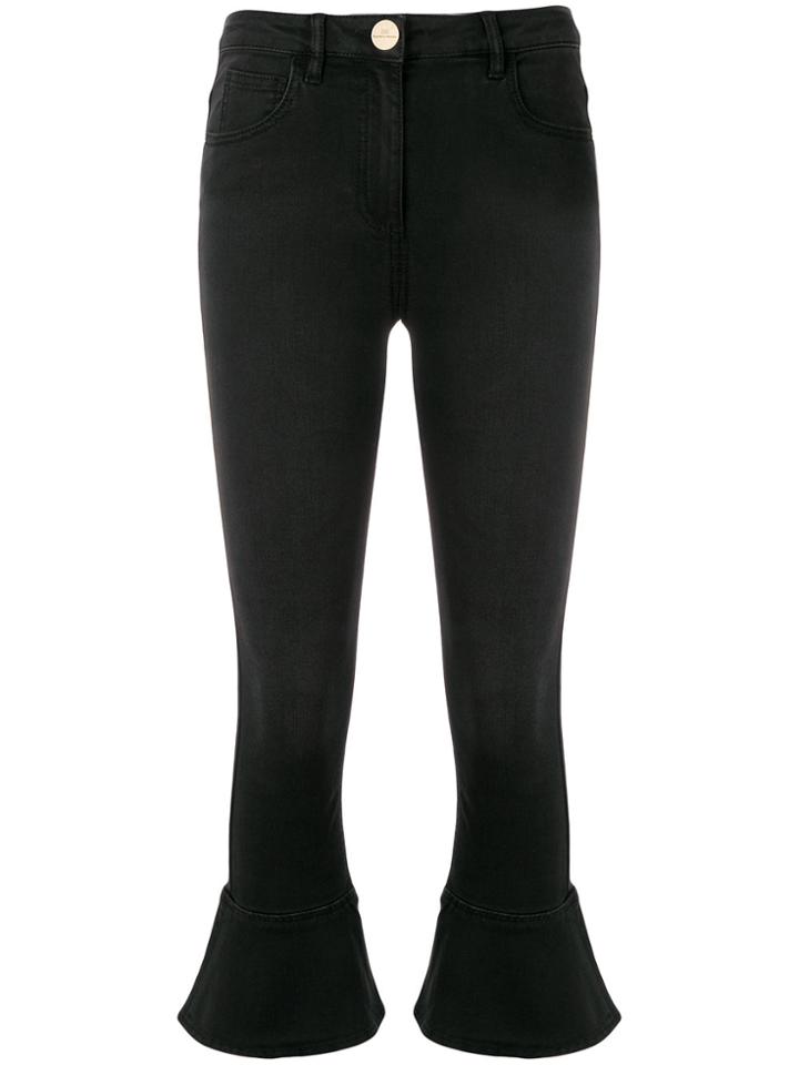 Elisabetta Franchi Flared Hem Jeans - Black