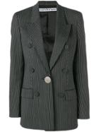 Alexander Wang Striped Double-breasted Blazer - Black