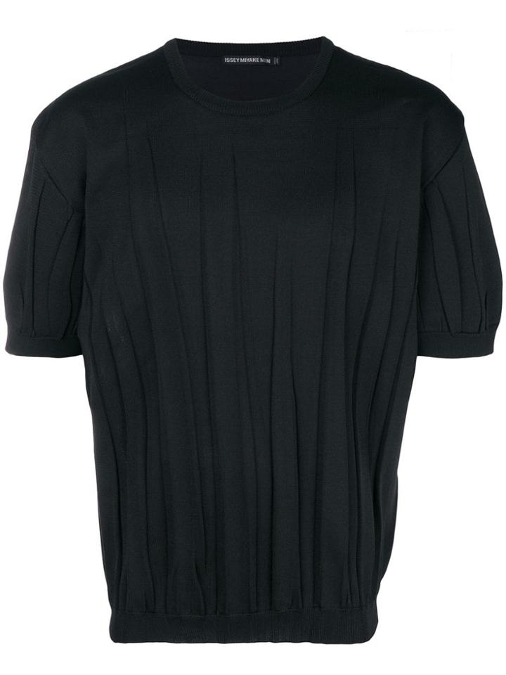 Issey Miyake Men Ruched Effect T-shirt - Black