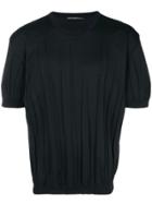 Issey Miyake Men Ruched Effect T-shirt - Black