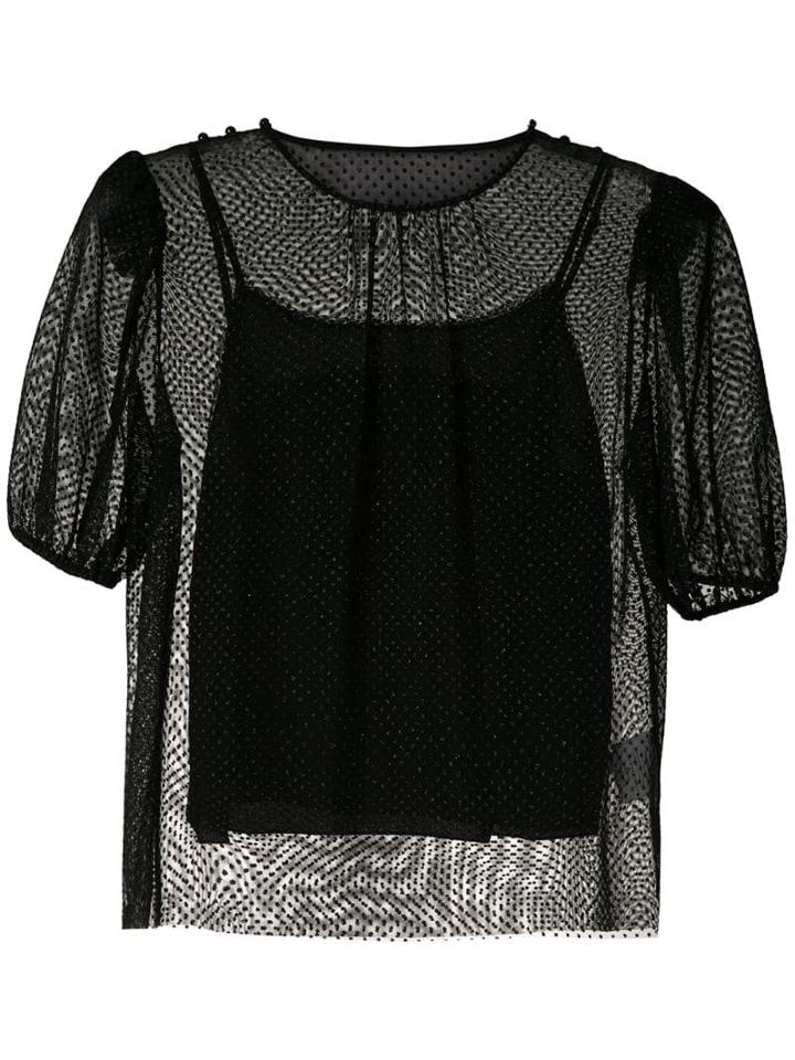 Nk Orvalho Lara Tulle Blouse - Black
