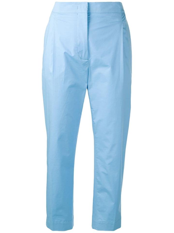 Joseph High-rise Cropped Trousers - Blue