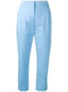 Joseph High-rise Cropped Trousers - Blue