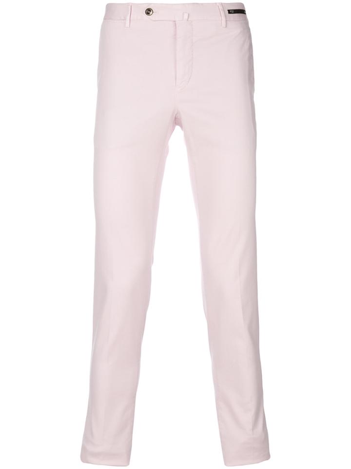 Pt01 Super Slim Chino Trousers - Pink & Purple