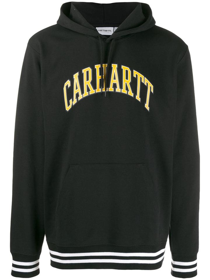 Carhartt Wip Logo Print Hoodie - Black