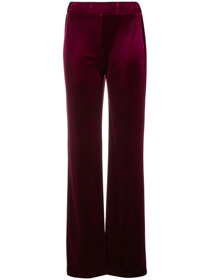 Blugirl Velvet Track Pants - Pink & Purple