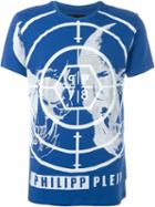 Philipp Plein Target Engaged T-shirt, Men's, Size: Xxl, Blue, Cotton/spandex/elastane