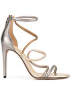 Alexandre Birman Metallic Single Strap Sandals - Gold