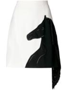 Sport Max Code Horse Print Skirt - White
