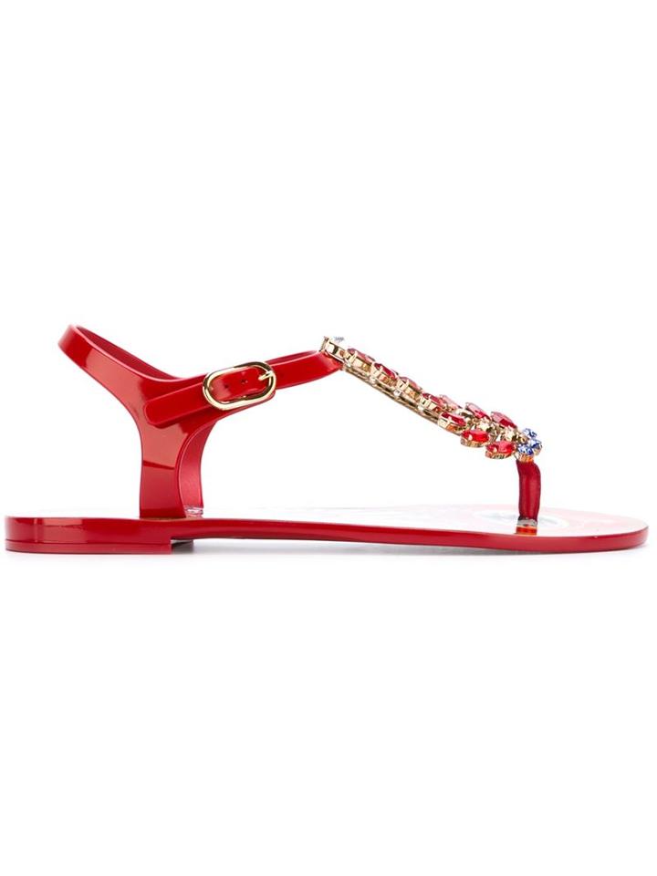 Dolce & Gabbana Carretto Siciliano Sole Print Sandals