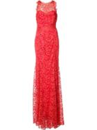 Marchesa Notte Floral Lace Gown, Women's, Size: 16, Nylon