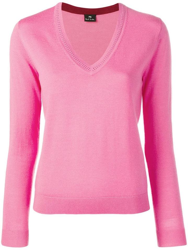 Ps Paul Smith V-neck Jumper - Pink