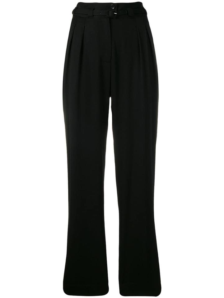 A.p.c. Belted Straight Trousers - Black