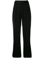 A.p.c. Belted Straight Trousers - Black