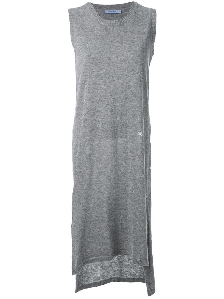 Guild Prime Low Back Knitted Sleeveless Dress - Grey