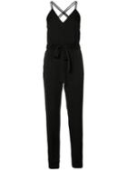 Milly Helena Jumpsuit, Women's, Size: 8, Black, Silk/spandex/elastane