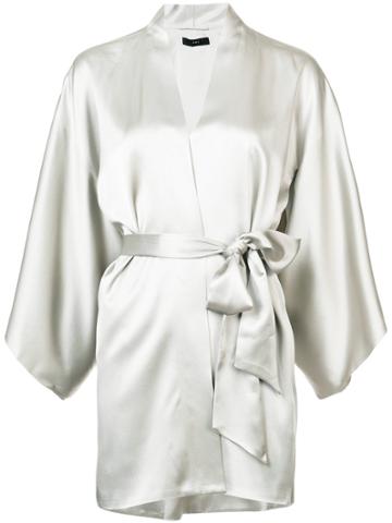 Voz Tie-waist Kimono Top - Grey