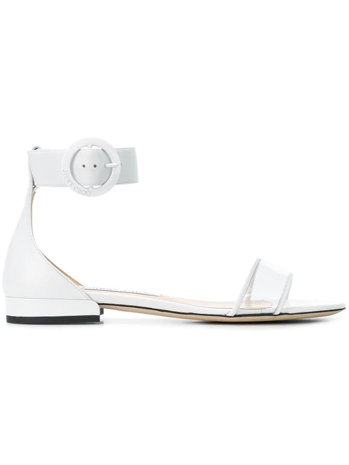 Jimmy Choo Jaimie Flat Sandals - White